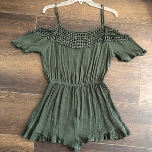 Olive green romper